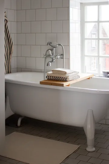 Drift Badehandtücher 100x150 cm 2-teilig - Weiß-Schwarz - Scandi Living