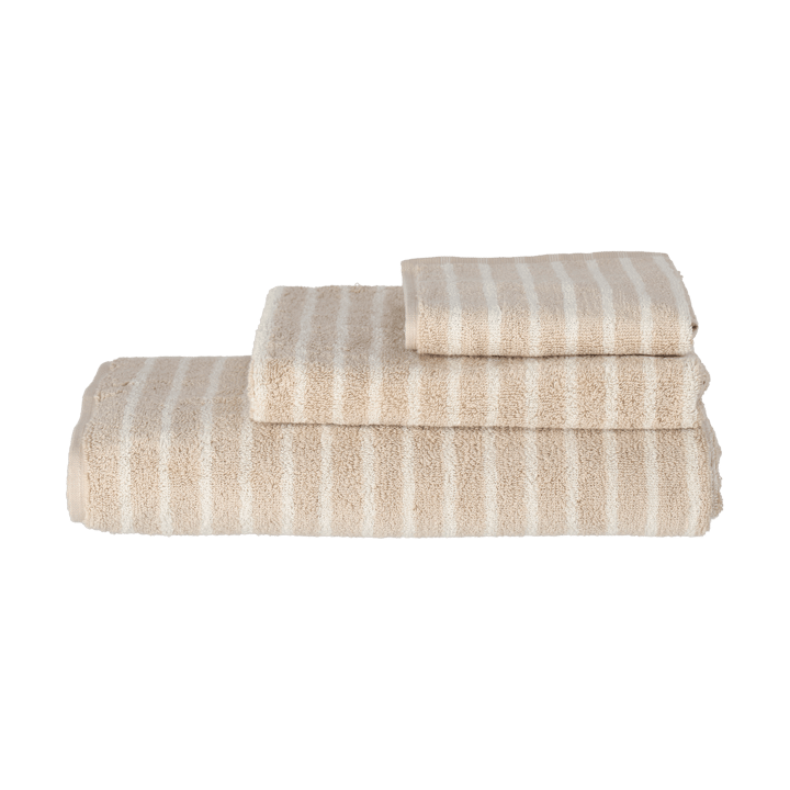 Drift Badetuch 70x140 cm, Beige-weiß Scandi Living