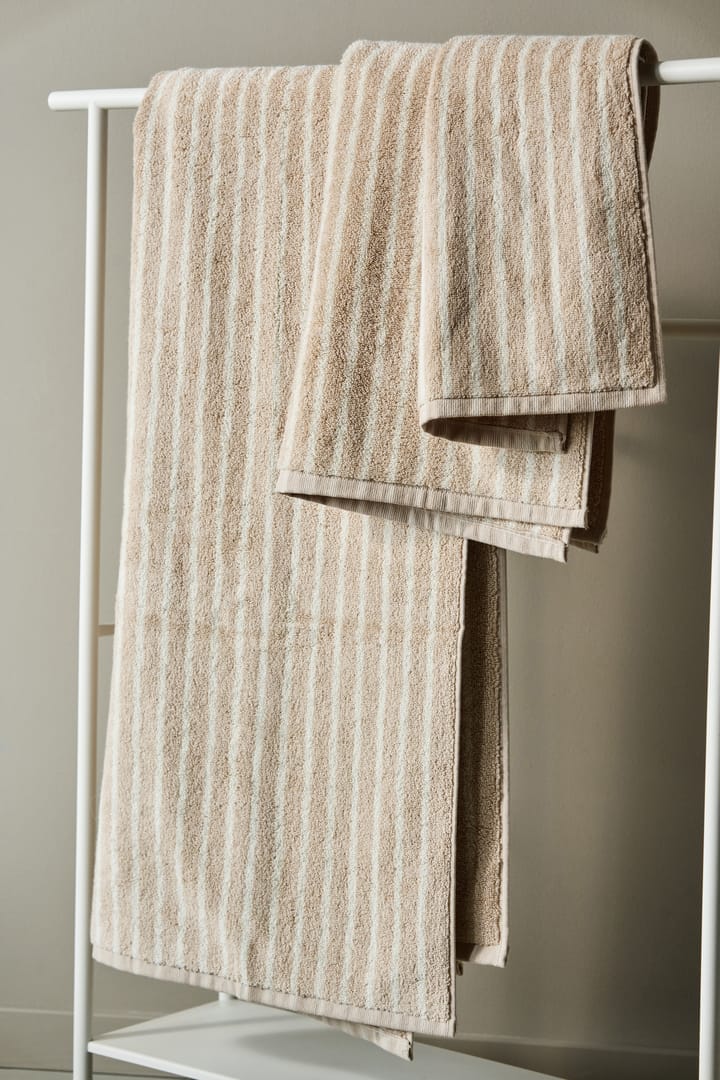 Drift Badetuch 70x140 cm, Beige-weiß Scandi Living
