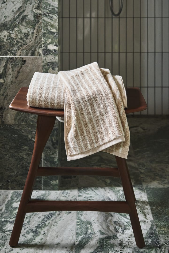 Drift Badetuch 70x140 cm, Beige-weiß Scandi Living