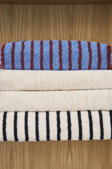 Drift Badetuch 70x140 cm - Blau-Rot - Scandi Living