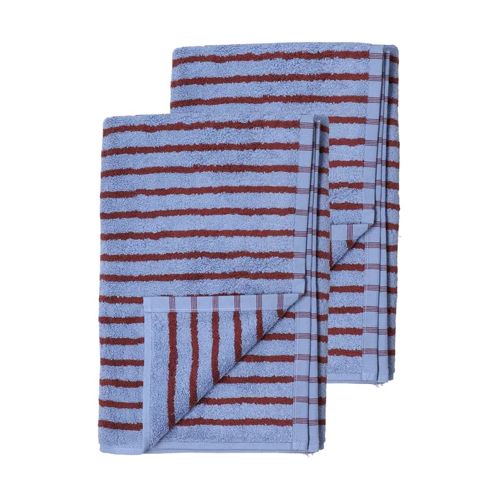Drift Badetücher 100x150 cm 2-teilig – Blau-rot - Scandi Living