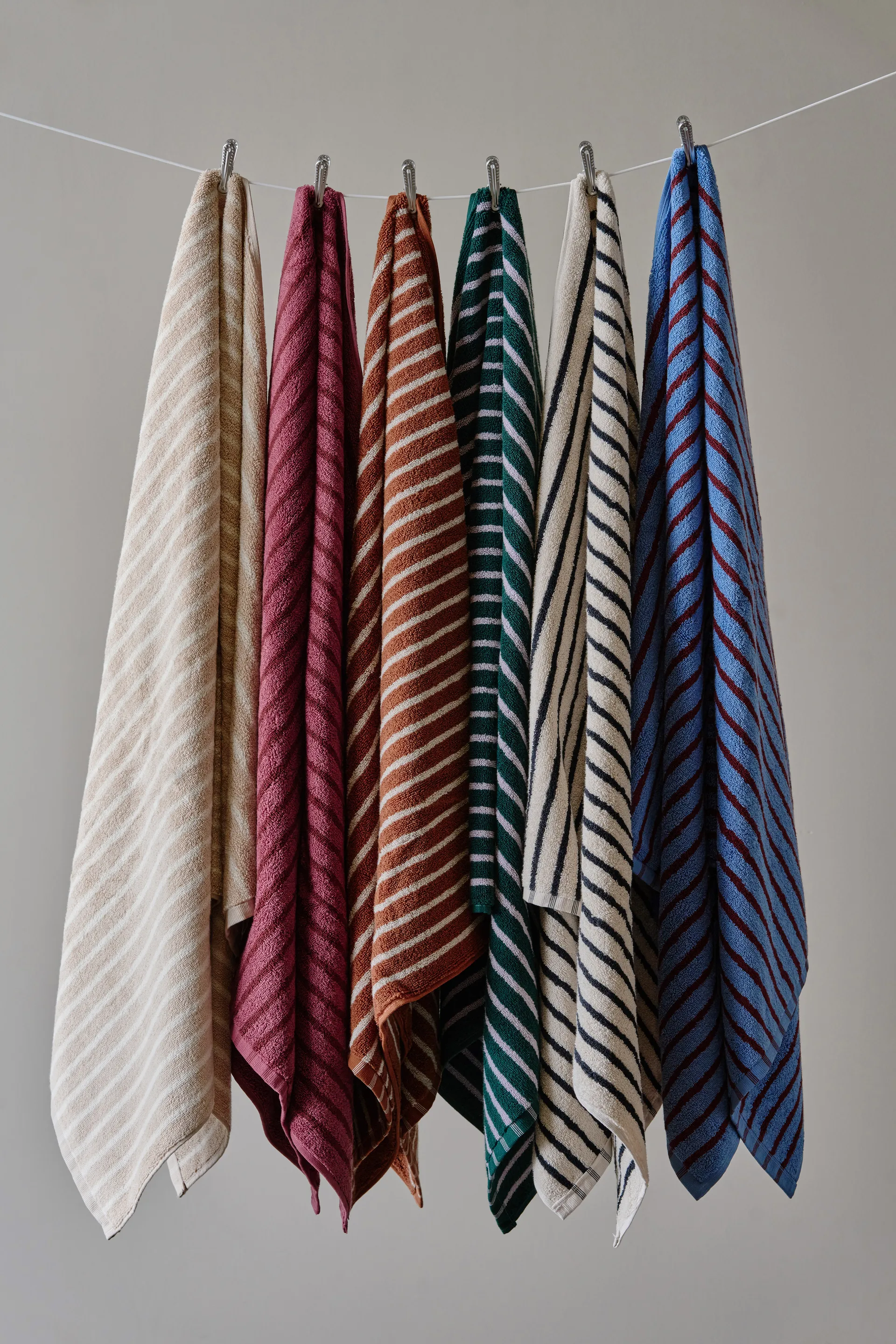 Drift Badetücher 100x150 cm 2-teilig – Blau-rot Scandi Living