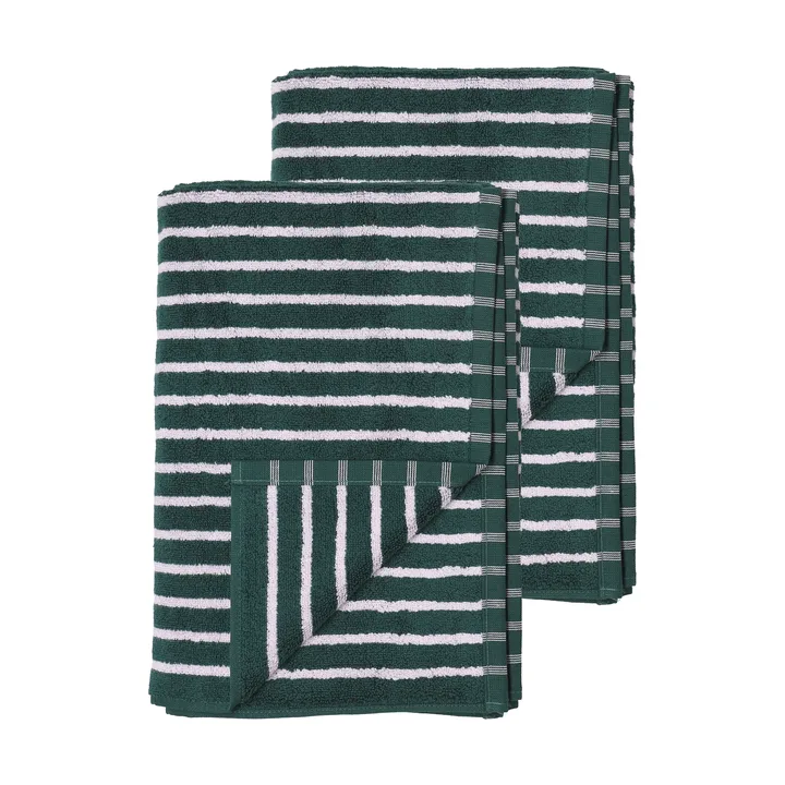 Drift Badetücher 100x150 cm 2-teilig – Grün-Lila - Scandi Living