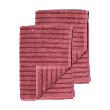 Drift Badetücher 100x150 cm 2-teilig - Rosa-Rot - Scandi Living