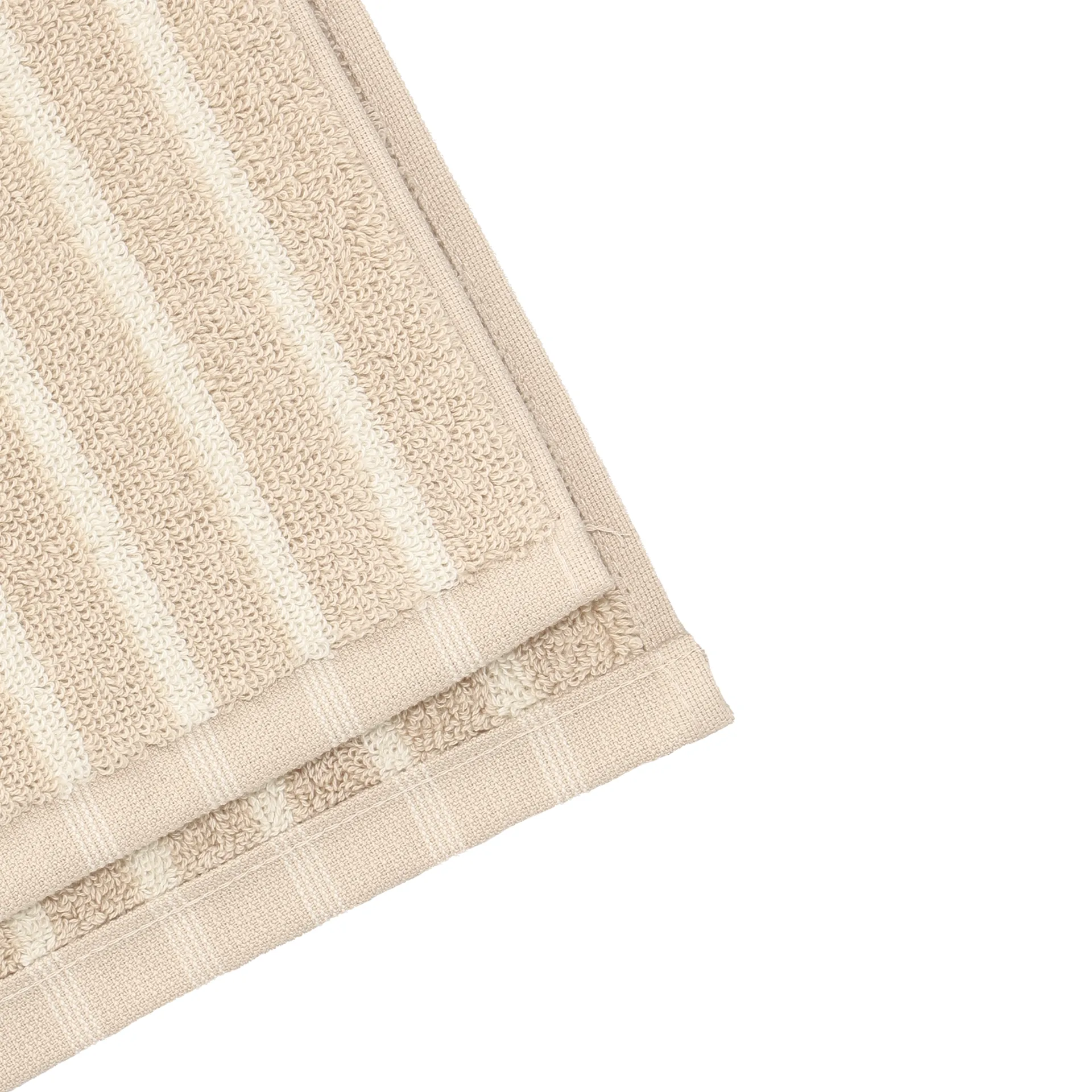 Drift Handtuch 30x50 cm, Beige-weiß Scandi Living