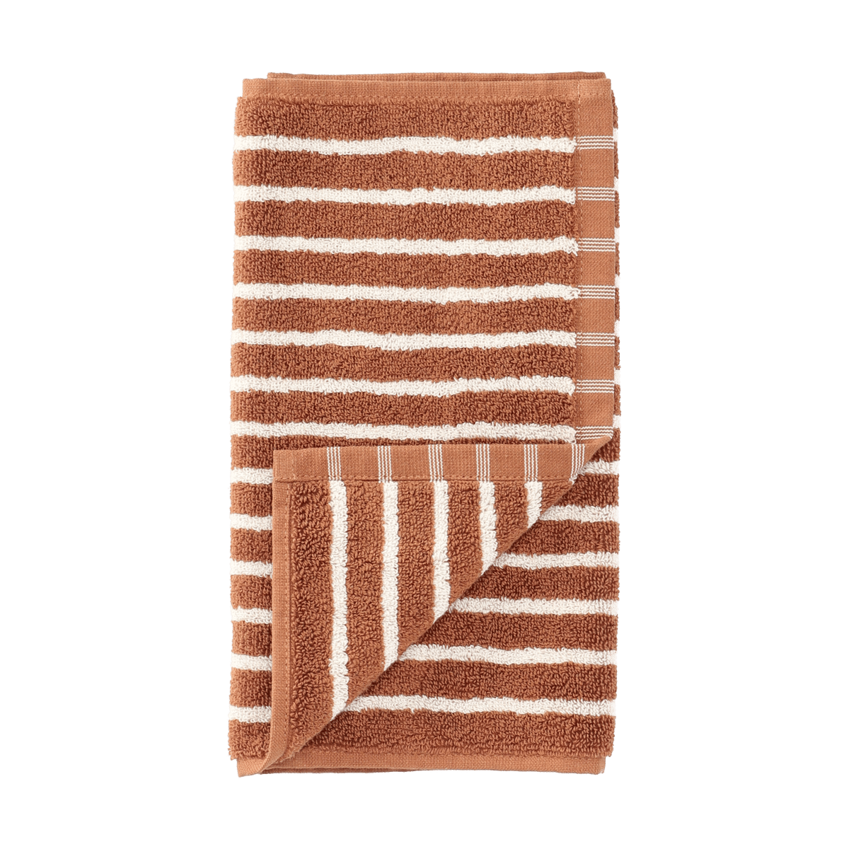 Scandi Living Drift Handtuch 30x50 cm Braun-weiß