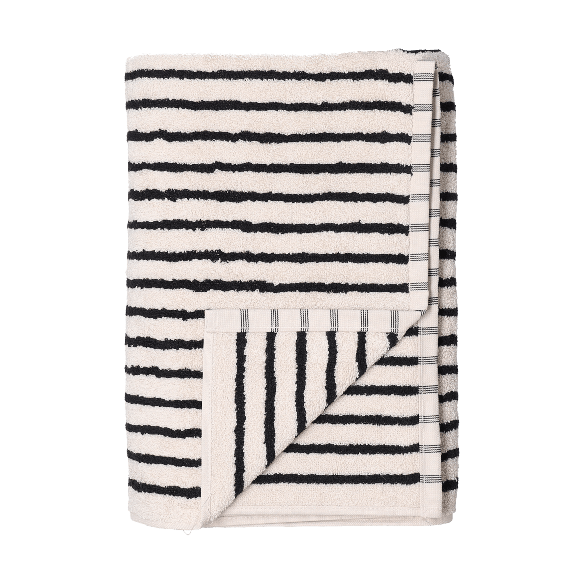 Scandi Living Drift Handtuch 50x70 cm Weiß-schwarz