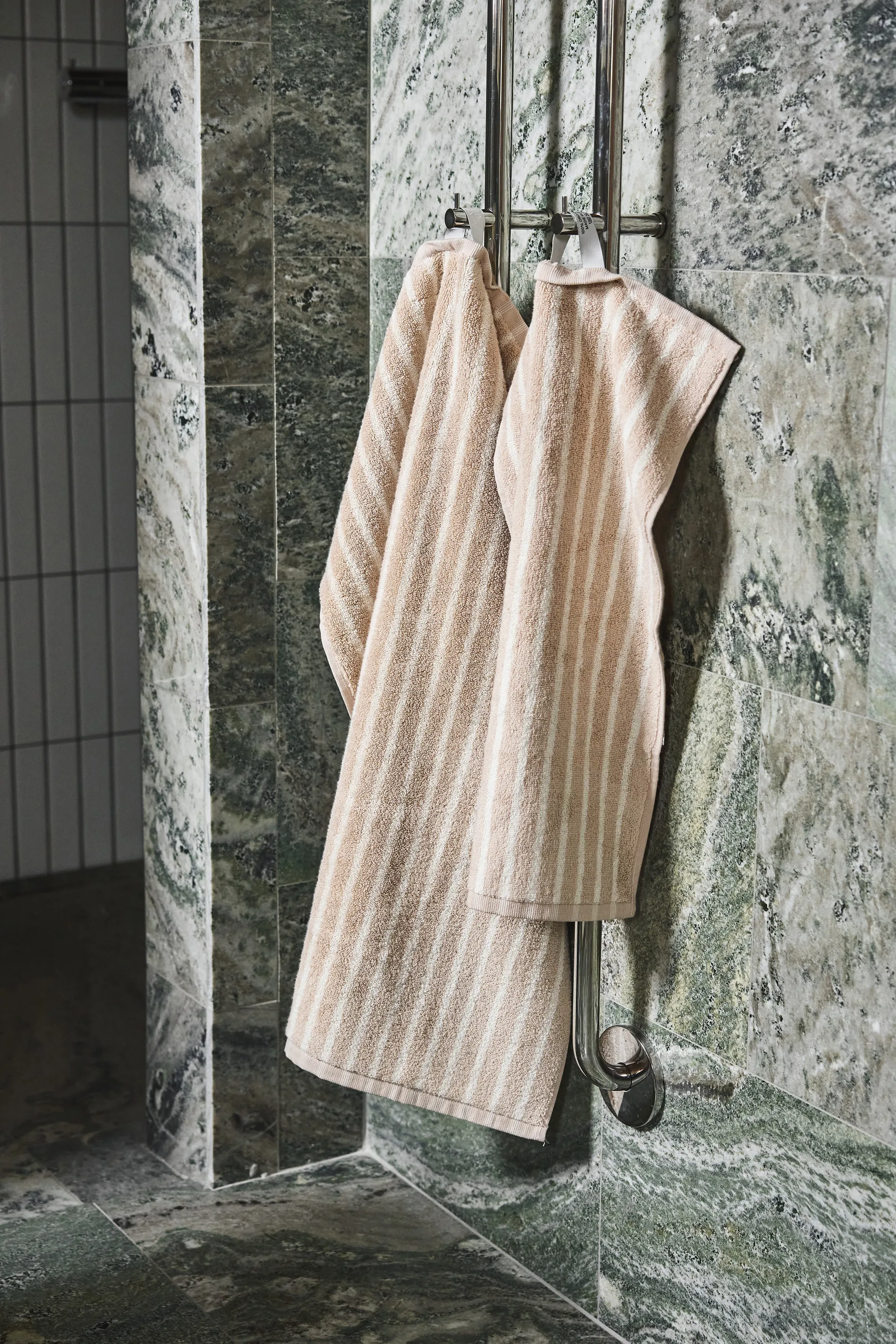 Drift Handtuch-Set 4 Teile - Beige-weiß,  Scandi Living