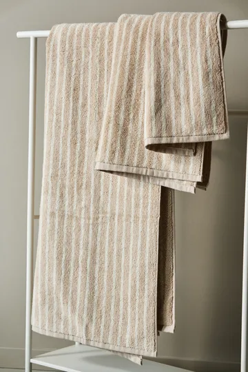 Drift Handtuch-Set 4 Teile - Beige-weiß - Scandi Living