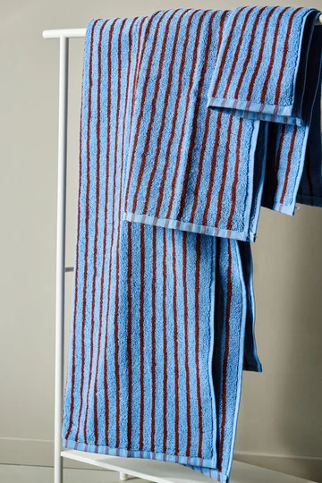 Drift Handtuch-Set 4 Teile - Blau-rot - Scandi Living
