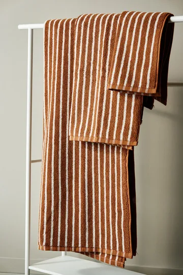 Drift Handtuch-Set 4 Teile - Braun-weiß - Scandi Living