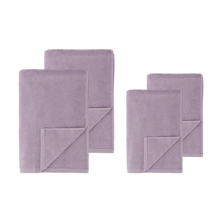 Drift Handtuchset 4-teilig – Lila - Scandi Living