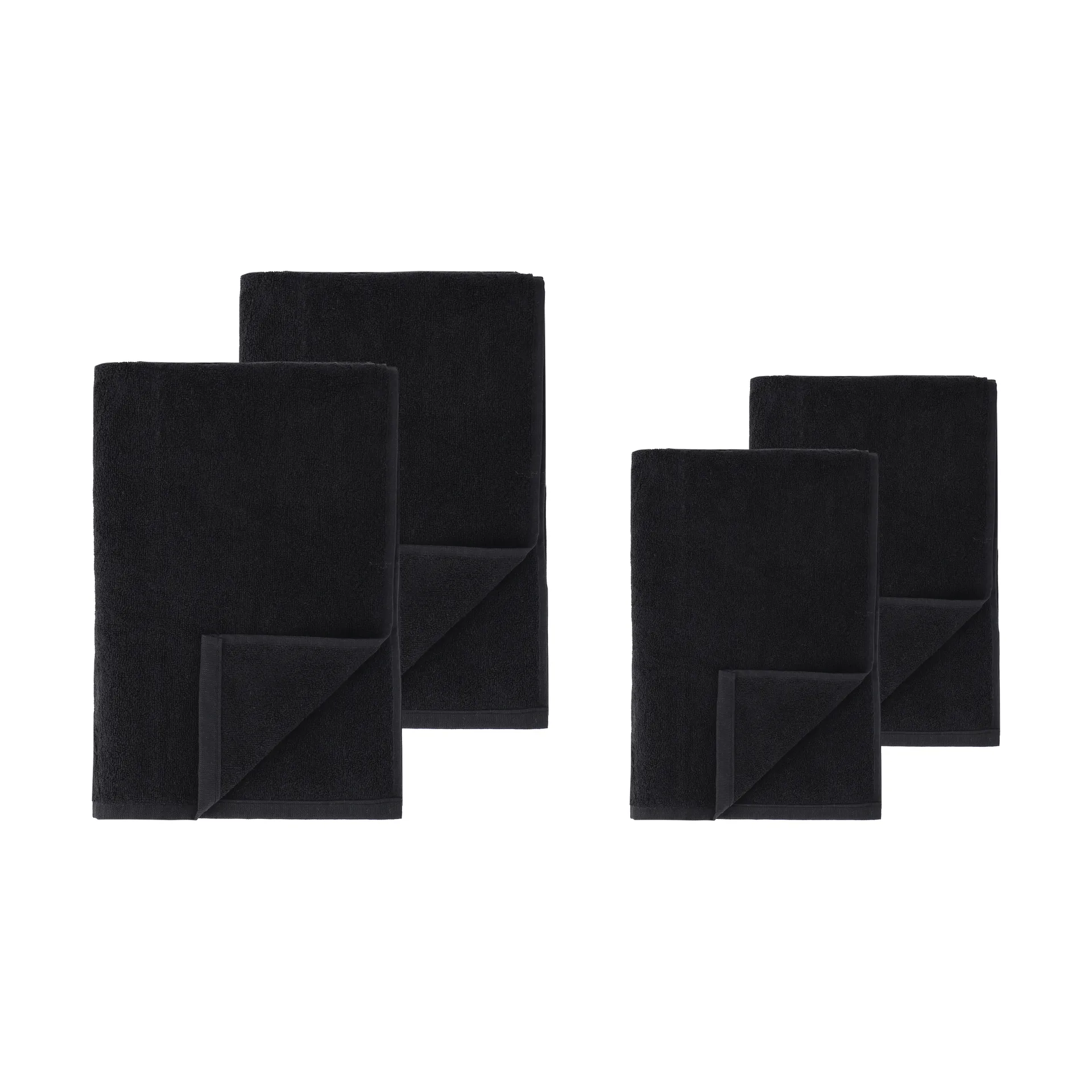 Drift Handtuchset 4-teilig - Schwarz,  Scandi Living