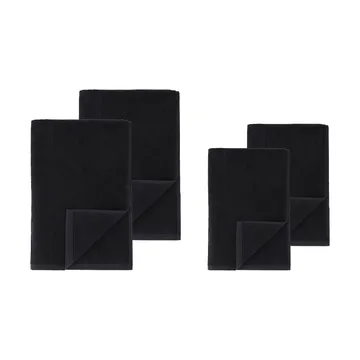Drift Handtuchset 4-teilig - Schwarz - Scandi Living