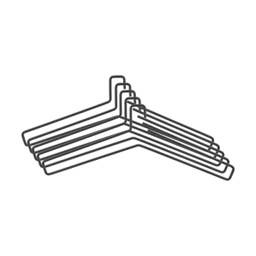 Edge Kleiderbügel 5er-Pack - Black - Scandi Living