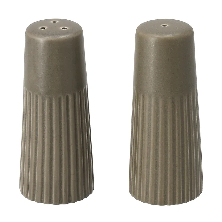 Edge Salz- & Pfefferstreuer 2-teilig - Grün, Ø3,8x8,7 cm - Scandi Living