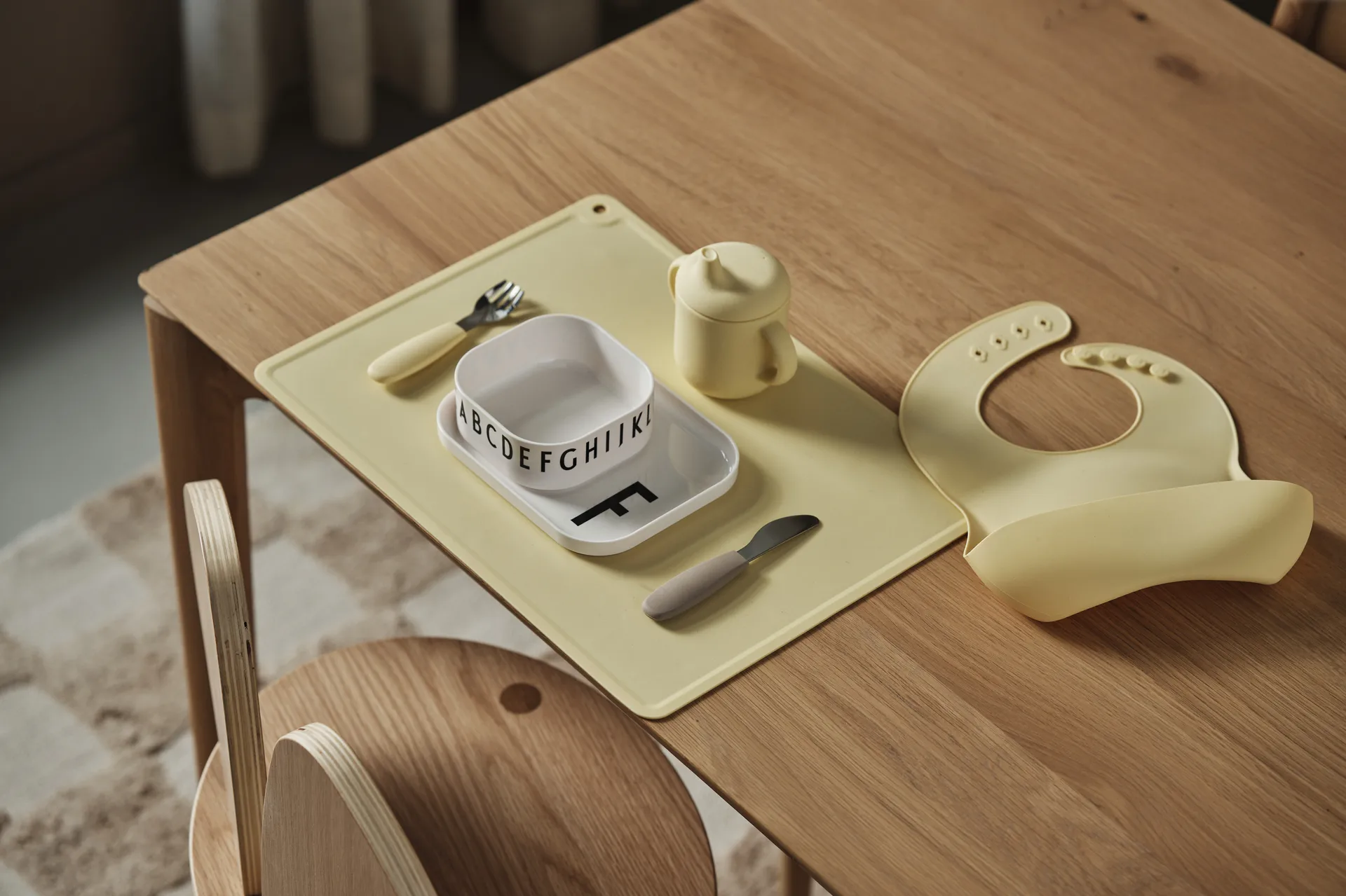 Elvie Trinklernbecher Silikon 180 ml, Lemon Scandi Living