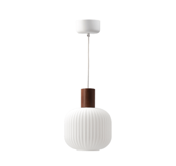 Fair Deckenleuchte Ø20cm - Frostglas-dunkel gebeizte Esche - Scandi Living