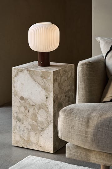 Fair tragbare Tischlampe - Frostglas-dunkel gebeizte Esche - Scandi Living