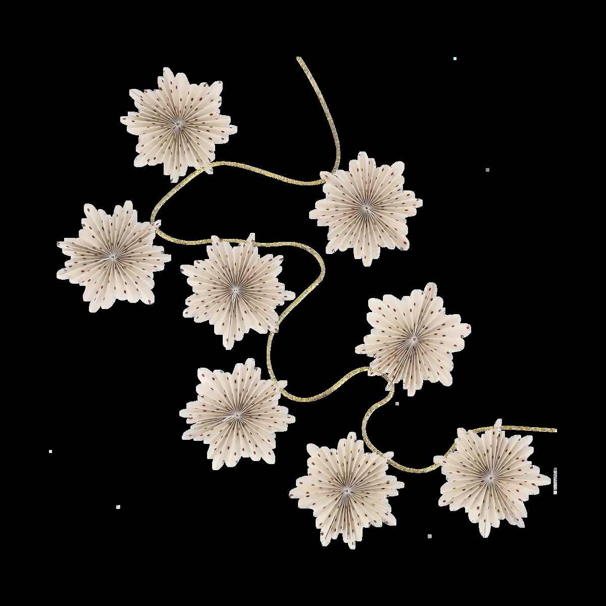 Scandi Living Festive Girlande 3 m Röd prickig