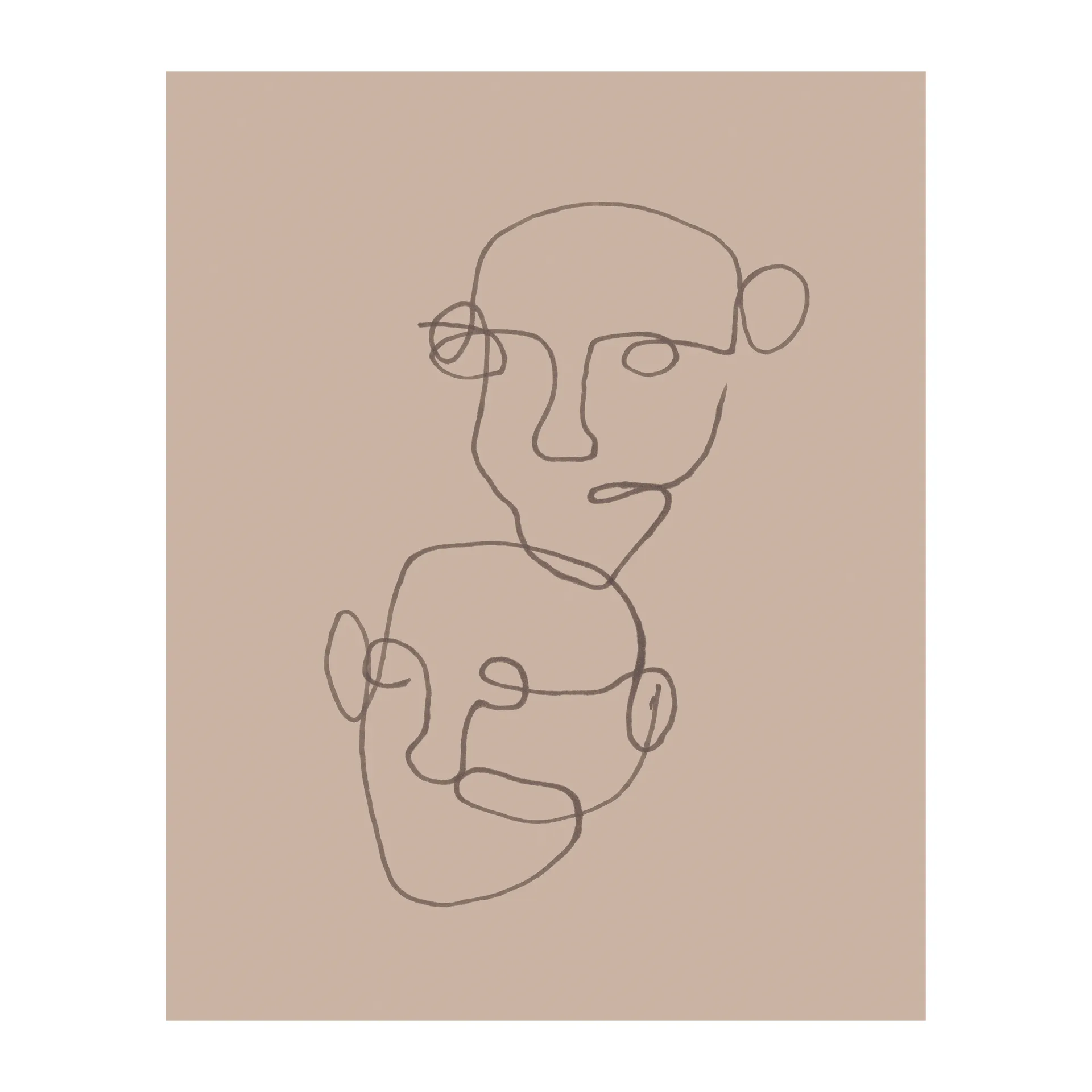 Figurative Poster beige, 40 x 50cm Scandi Living