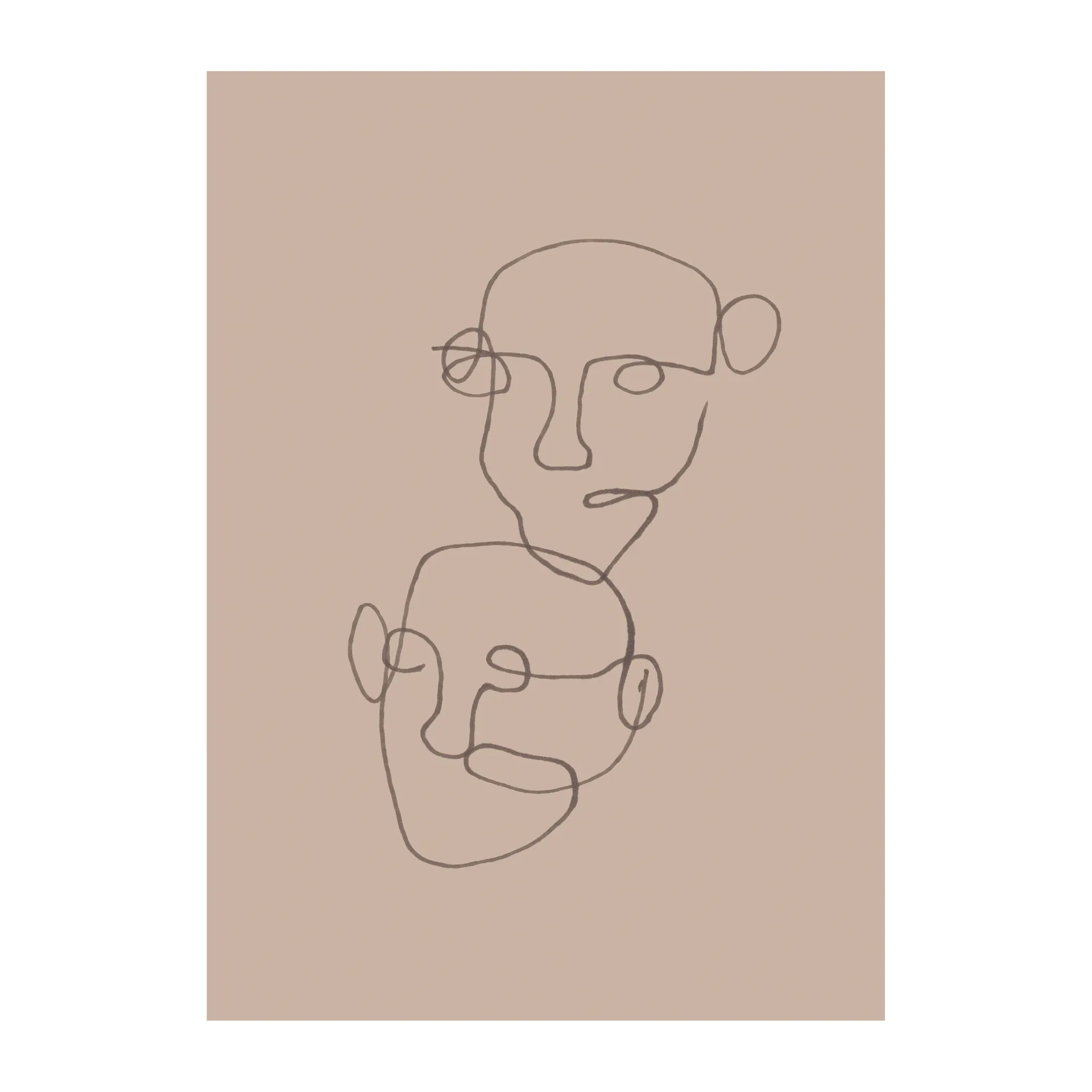 Figurative Poster beige, 50 x 70cm Scandi Living