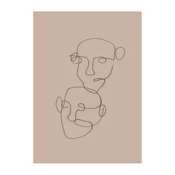 Figurative Poster beige - 50 x 70cm - Scandi Living