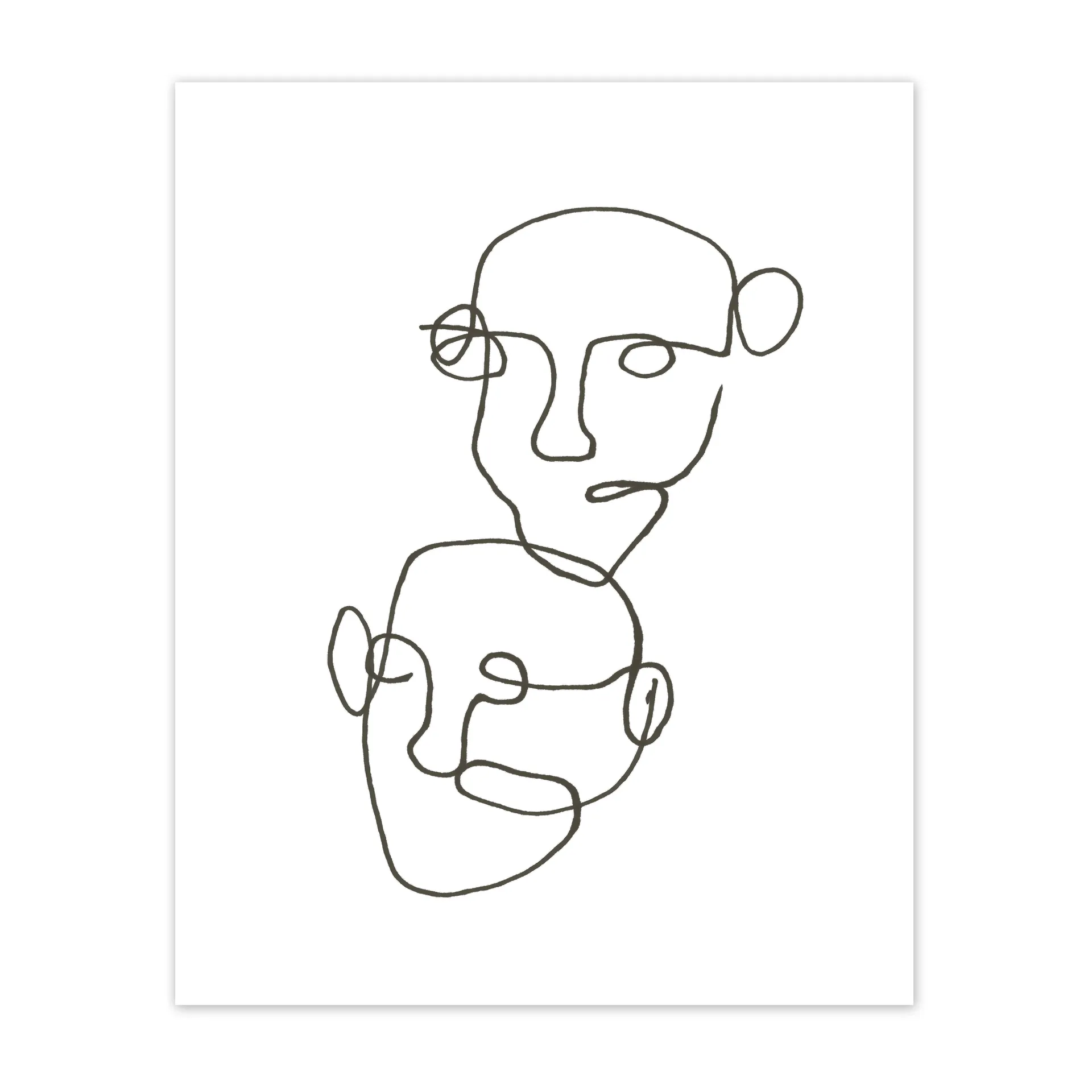 Figurative Poster schwarz, 40 x 50cm Scandi Living