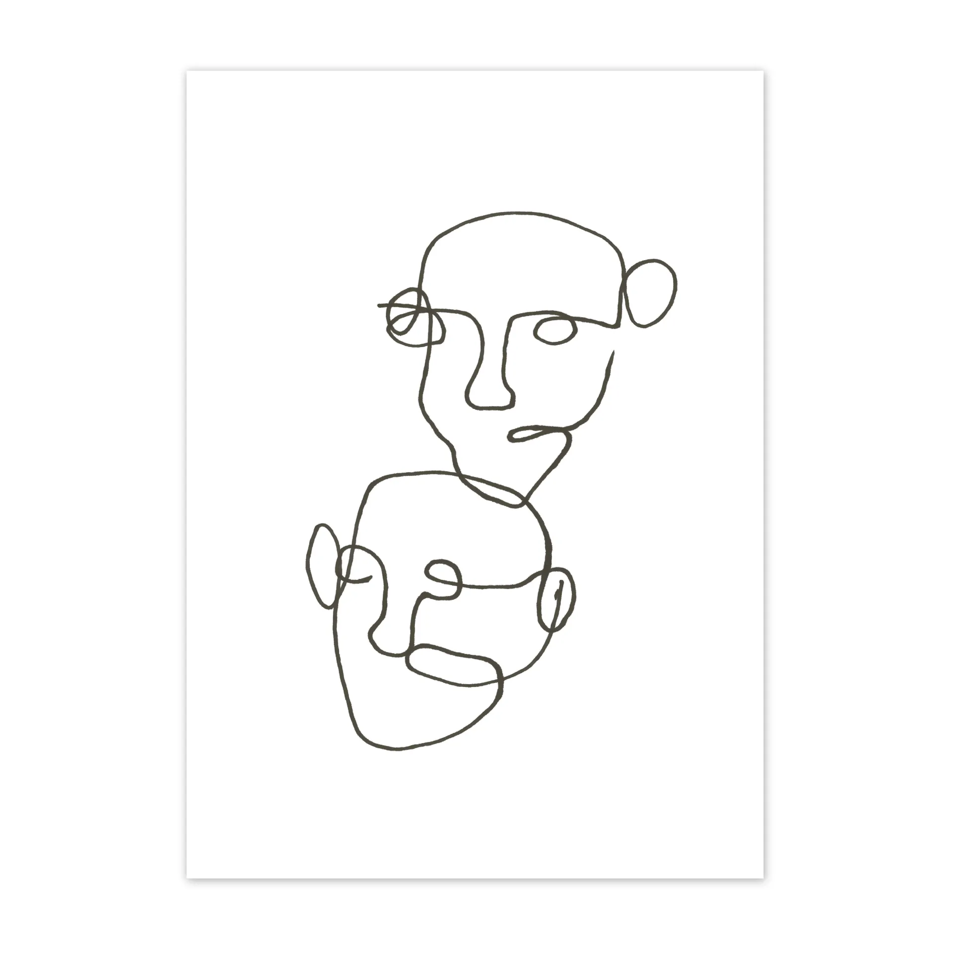 Figurative Poster schwarz, 50 x 70cm Scandi Living