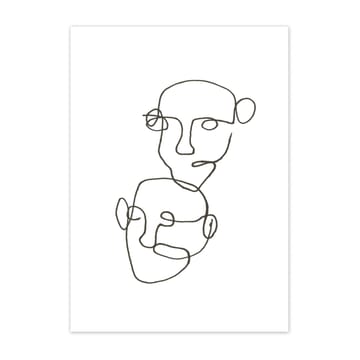 Figurative Poster schwarz - 50 x 70cm - Scandi Living