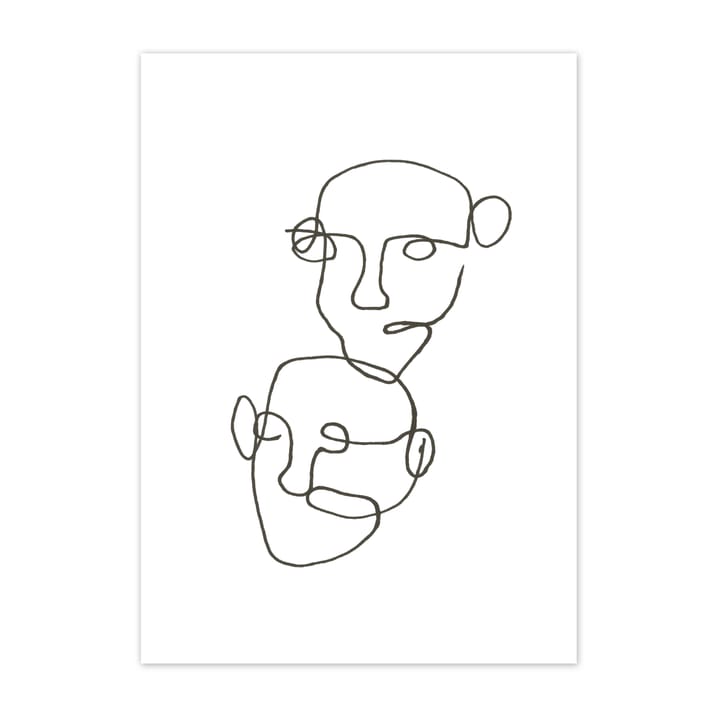 Figurative Poster schwarz, 50 x 70cm Scandi Living