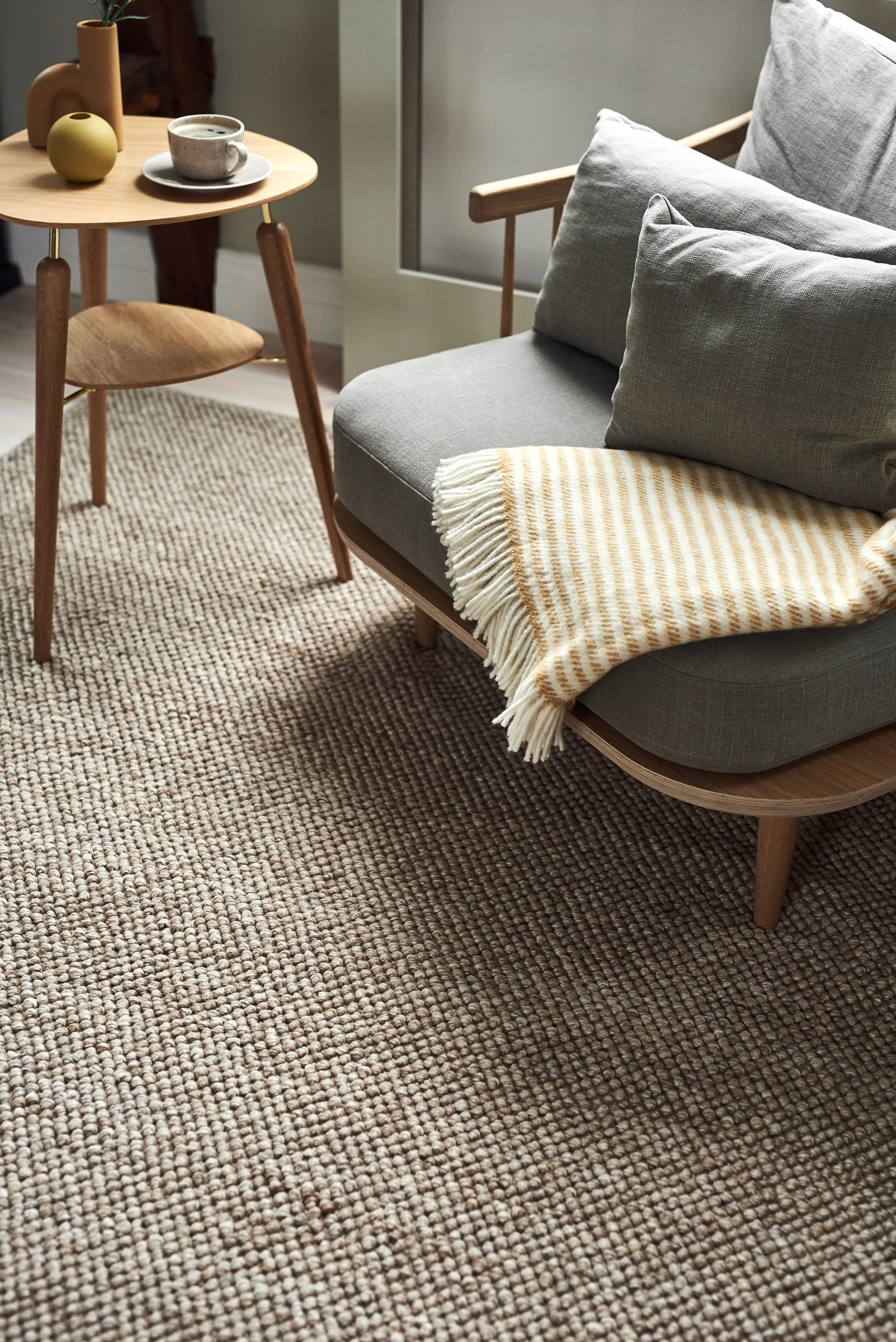 Flock Wollteppich beige, 170 x 240cm Scandi Living