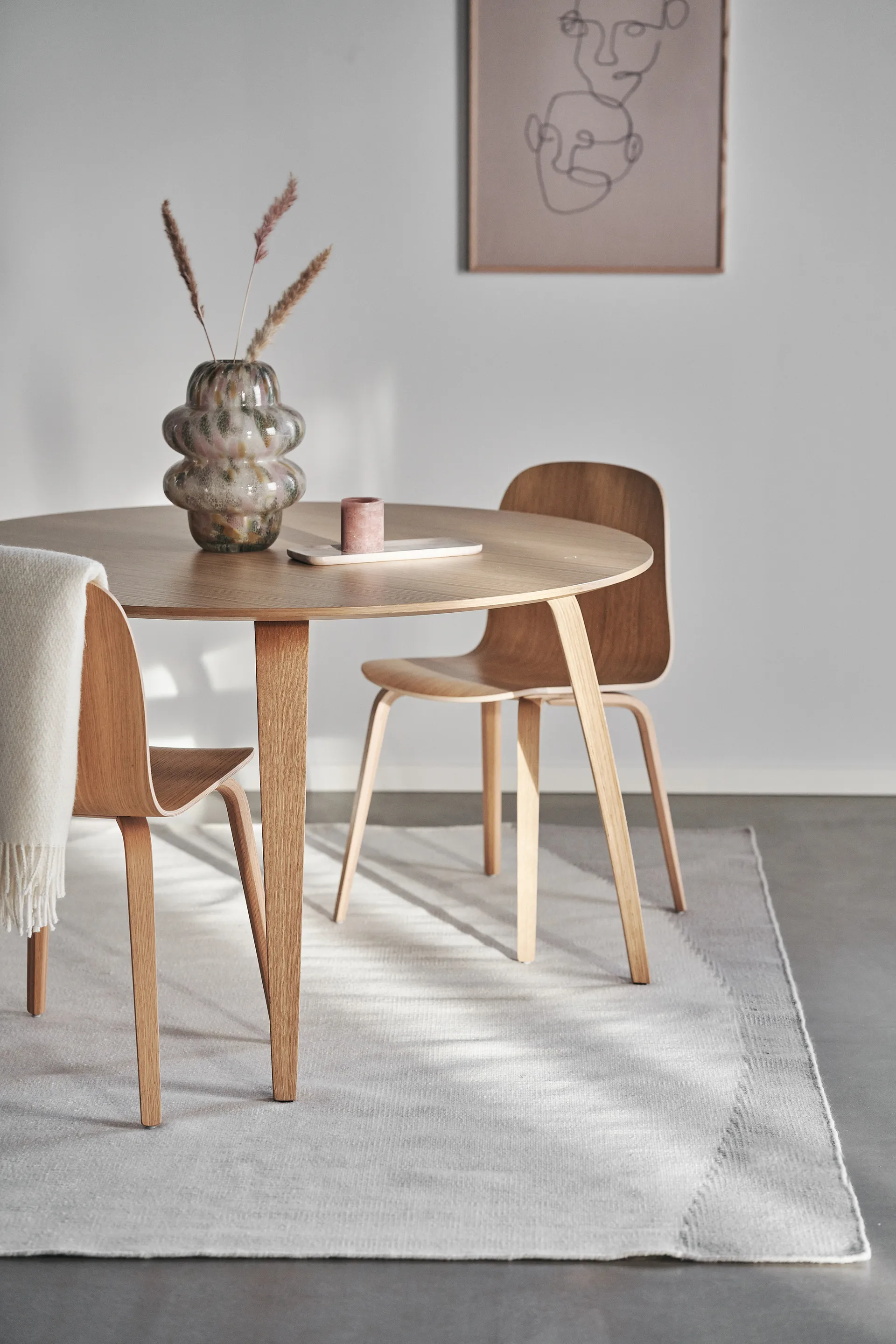 Flow Kelimteppich weiß-grau, 170x240 cm Scandi Living