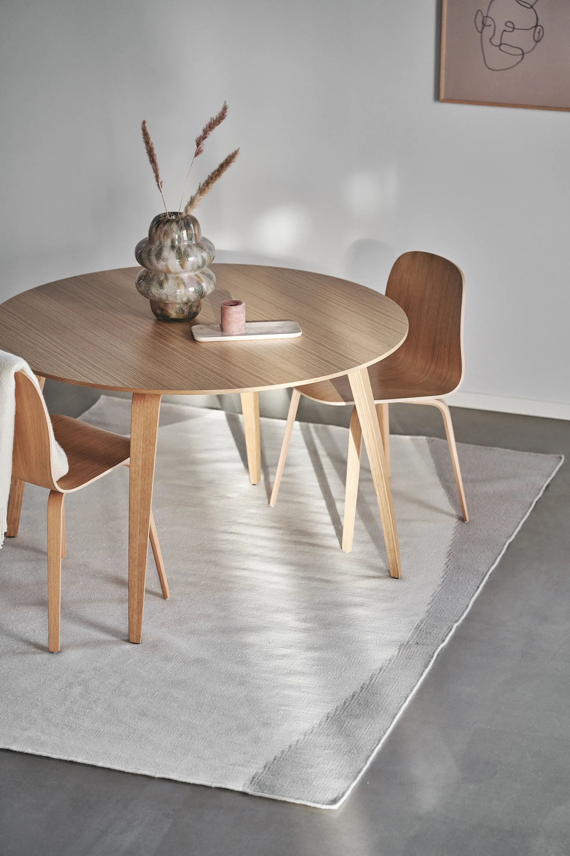 Flow Kelimteppich weiß-grau, 170x240 cm Scandi Living