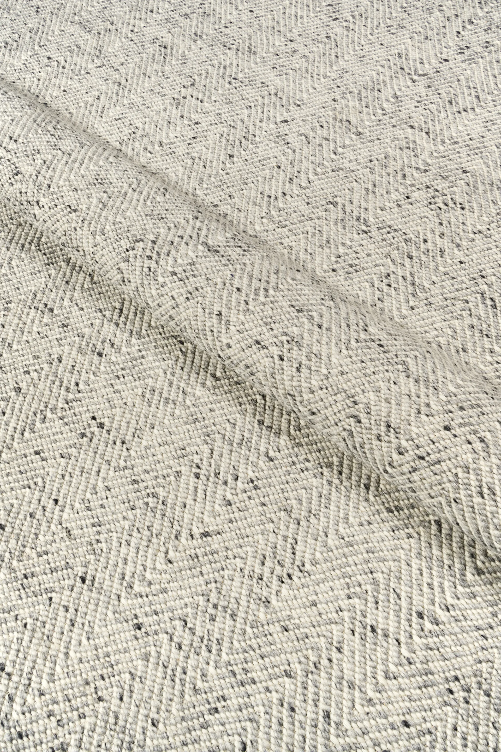 Furrow Wollteppich naturweiß/grau, 200x300 cm Scandi Living