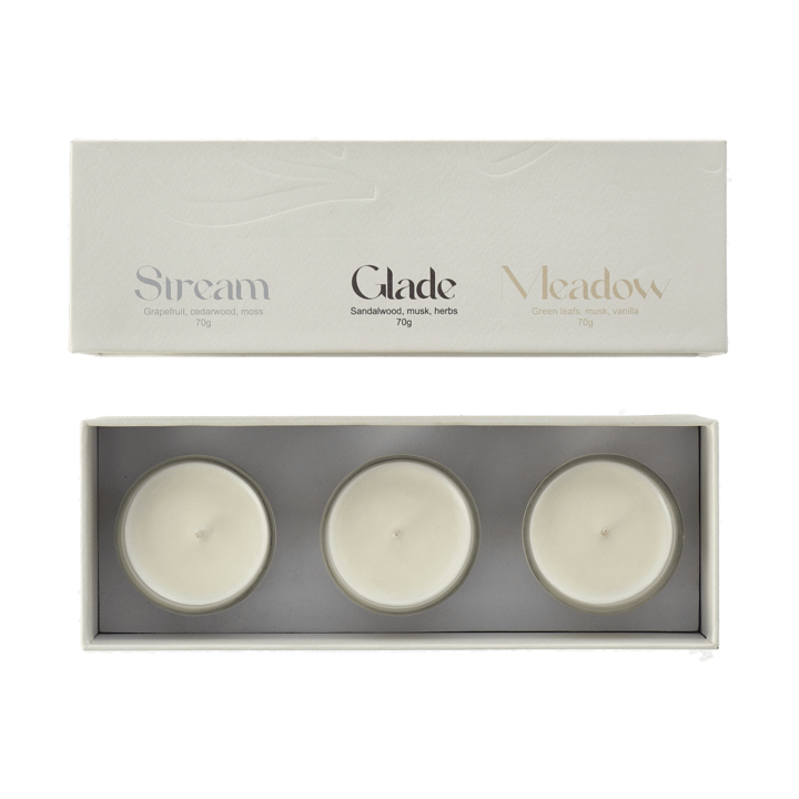 Geschenkverpackung Duftkerze 3er-Pack
 Scandi Living