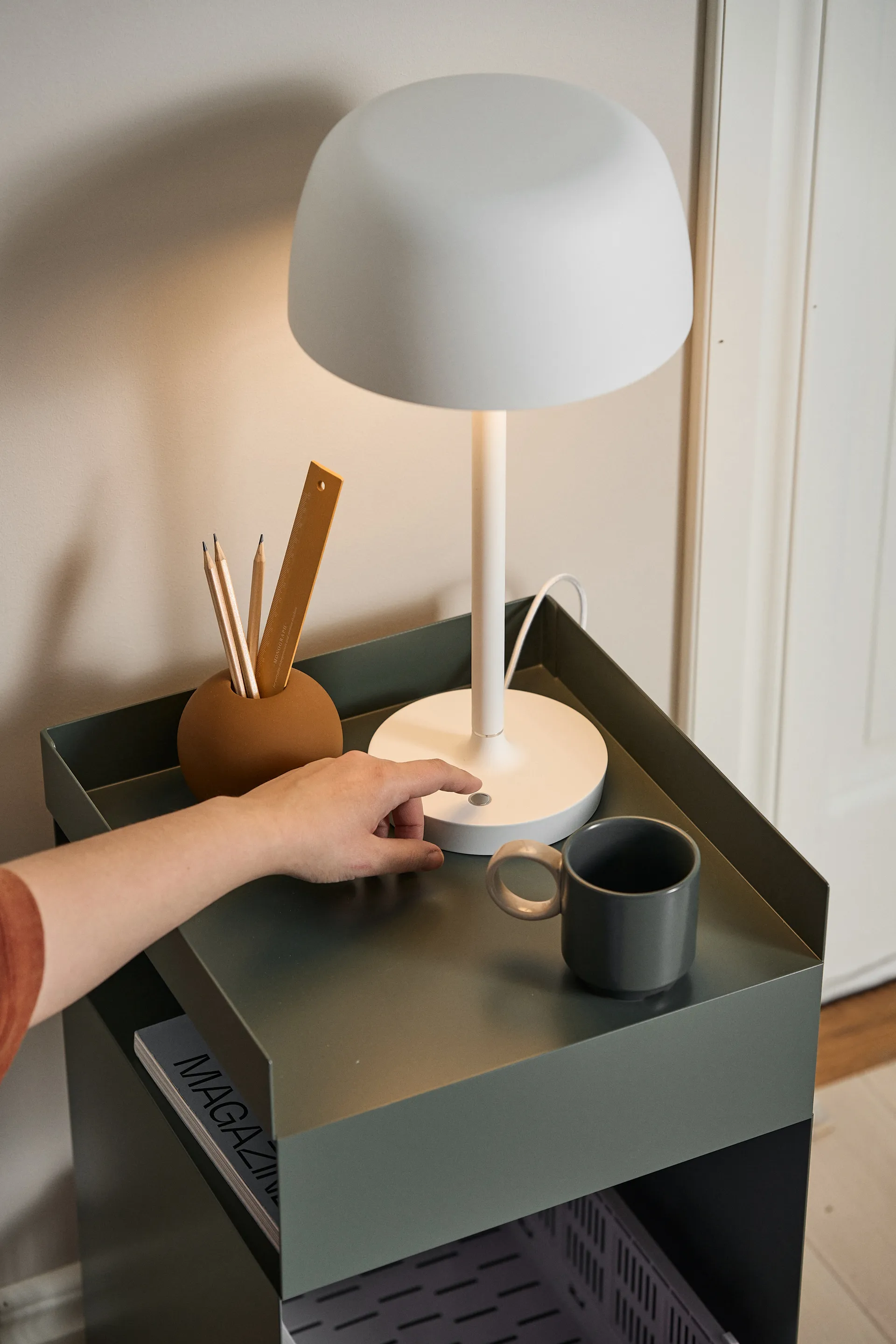 Halo Tischleuchte 45,5 cm, White Scandi Living