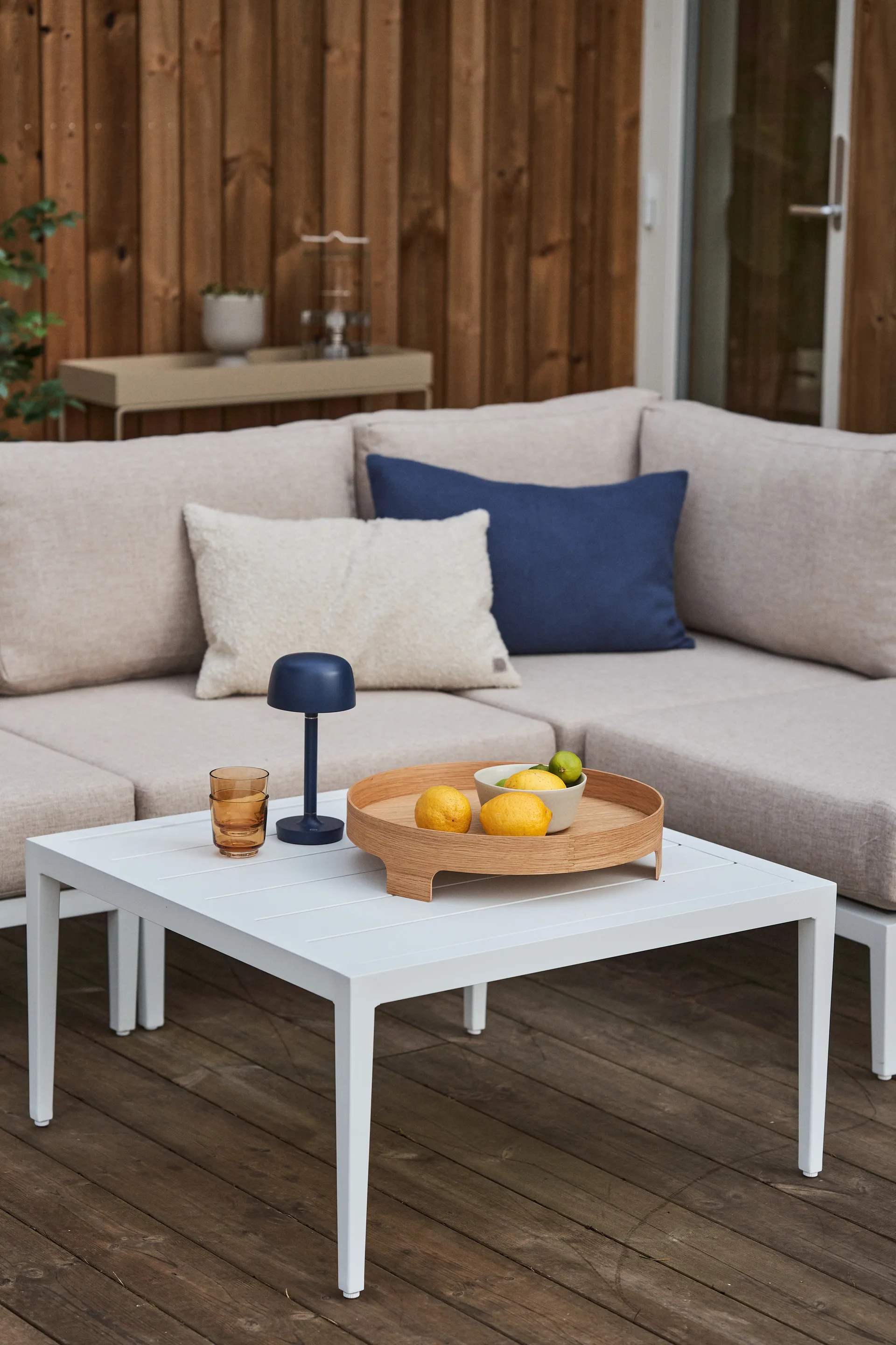 Halo tragbare Tischleuchte 25,5 cm, Blue Scandi Living