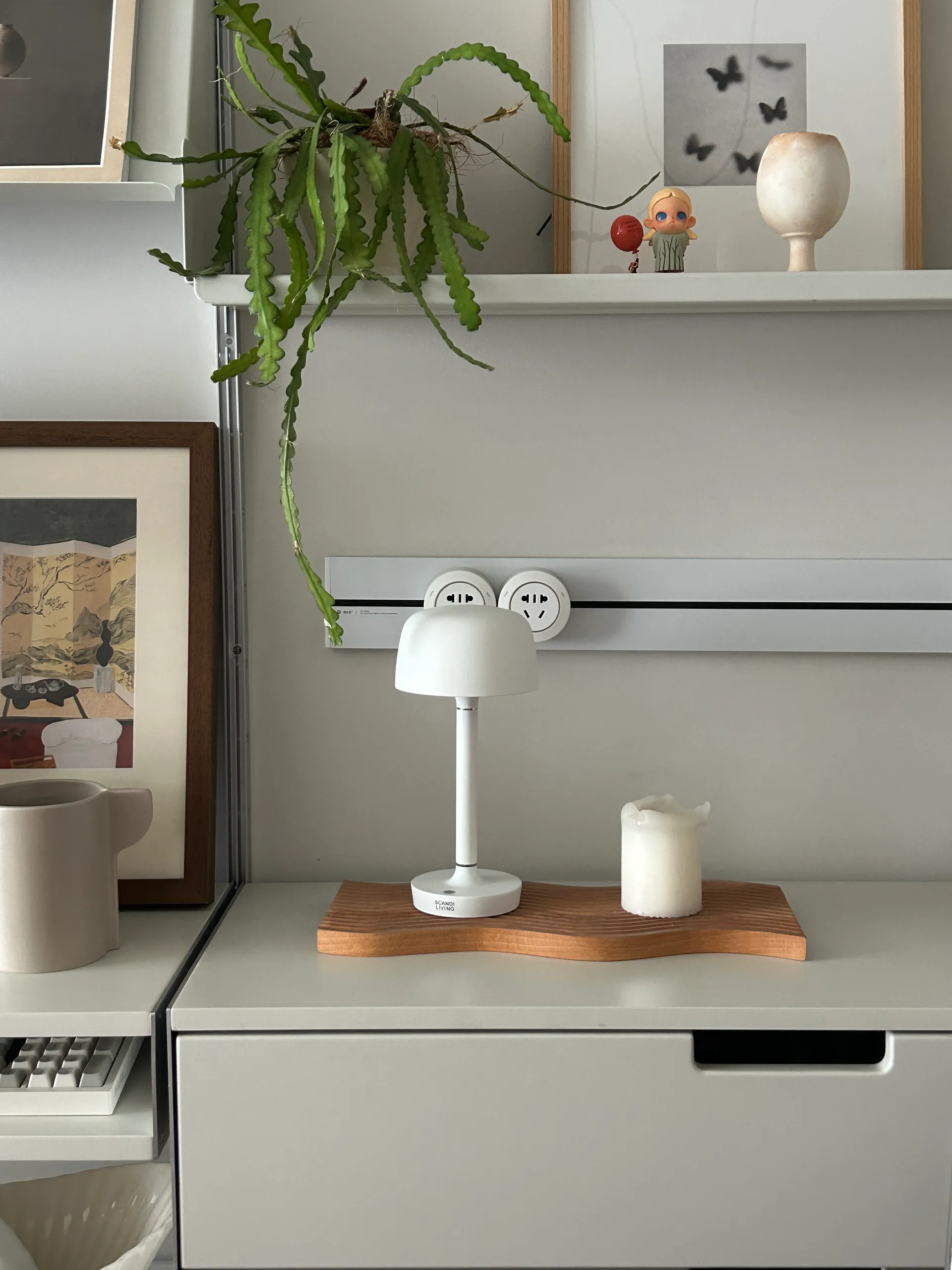 Halo tragbare Tischleuchte 25,5 cm, White Scandi Living