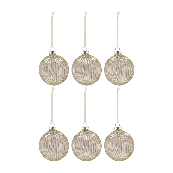 Holiday Weihnachtskugel 6er-Pack - Gold - Scandi Living