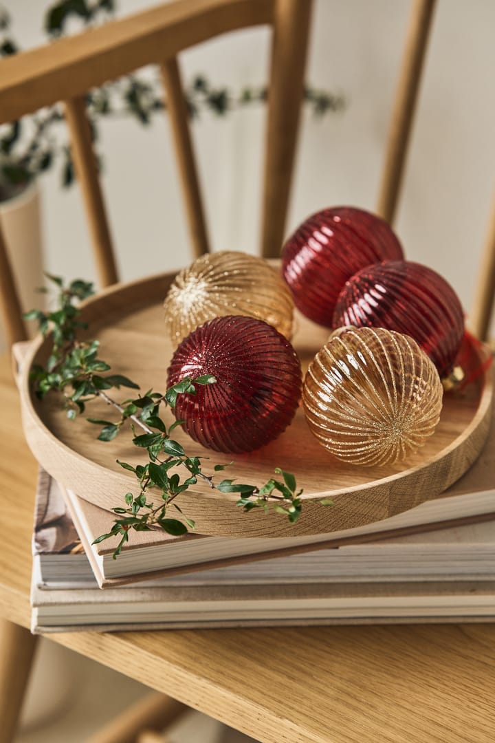 Holiday Weihnachtskugel 6er-Pack - Red - Scandi Living