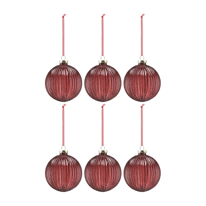 Holiday Weihnachtskugel 6er-Pack - Red - Scandi Living