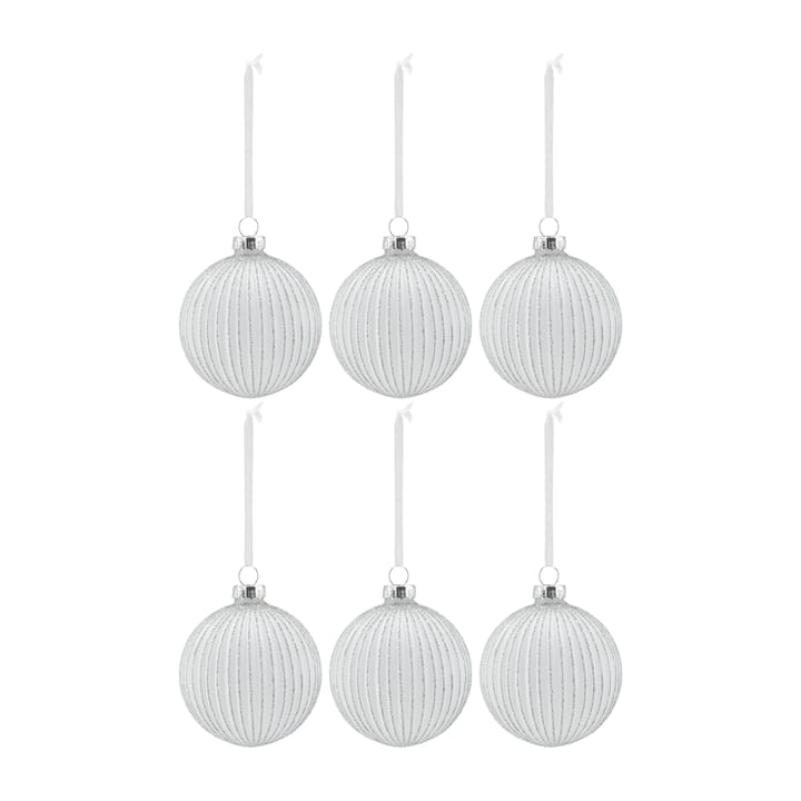 Holiday Weihnachtskugel 6er-Pack - White - Scandi Living