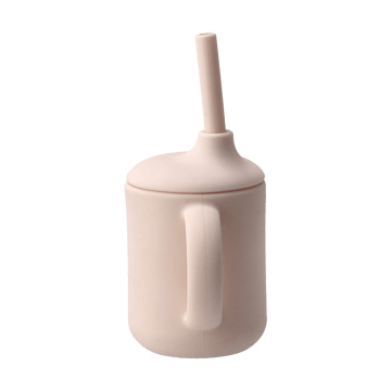Idun Becher mit Strohhalm Silikon 120 ml - Blush - Scandi Living