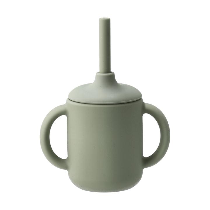 Idun Becher mit Strohhalm Silikon 120 ml - Green - Scandi Living