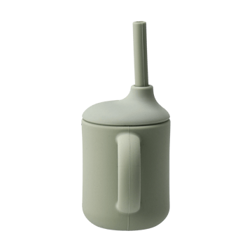 Idun Becher mit Strohhalm Silikon 120 ml - Green - Scandi Living