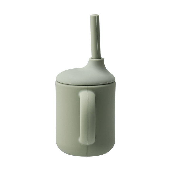 Idun Becher mit Strohhalm Silikon 120 ml, Green Scandi Living