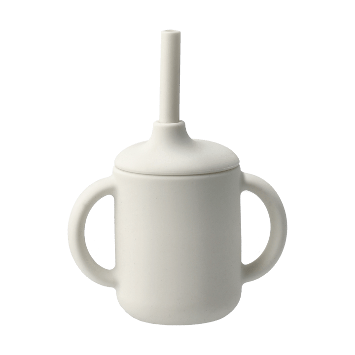 Idun Becher mit Strohhalm Silikon 120 ml - Vanilla - Scandi Living