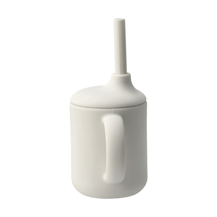 Idun Becher mit Strohhalm Silikon 120 ml, Vanilla Scandi Living